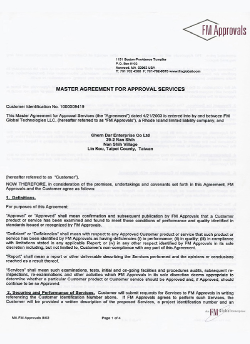 美国FM认证(ECTFE认证)-晨达企业 1